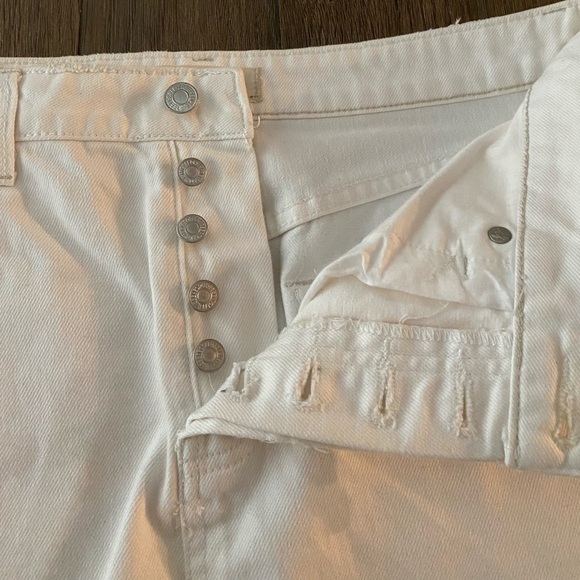 Free People Patched Up Ivory Denim Mini Skirt. Sz 28 - Picture 5 of 13